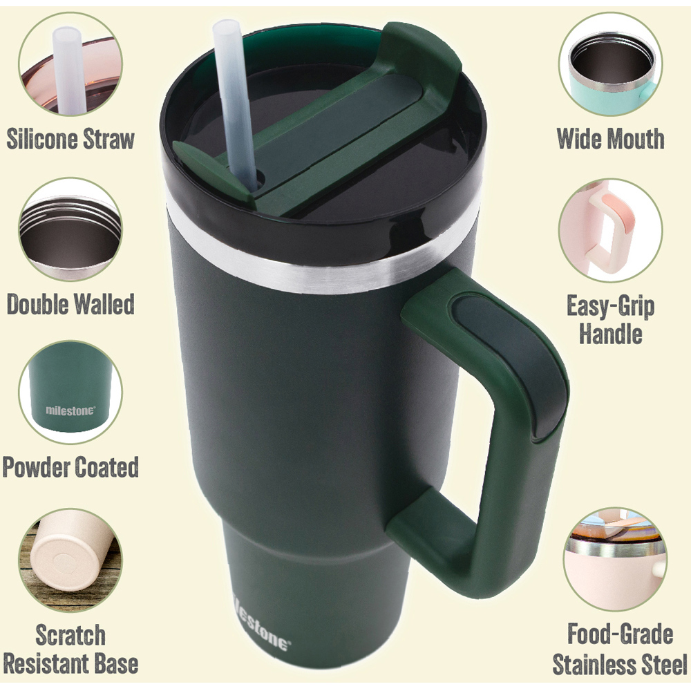 Milestone Camping Evergreen Insulated Travel Tumbler 1L Image 3