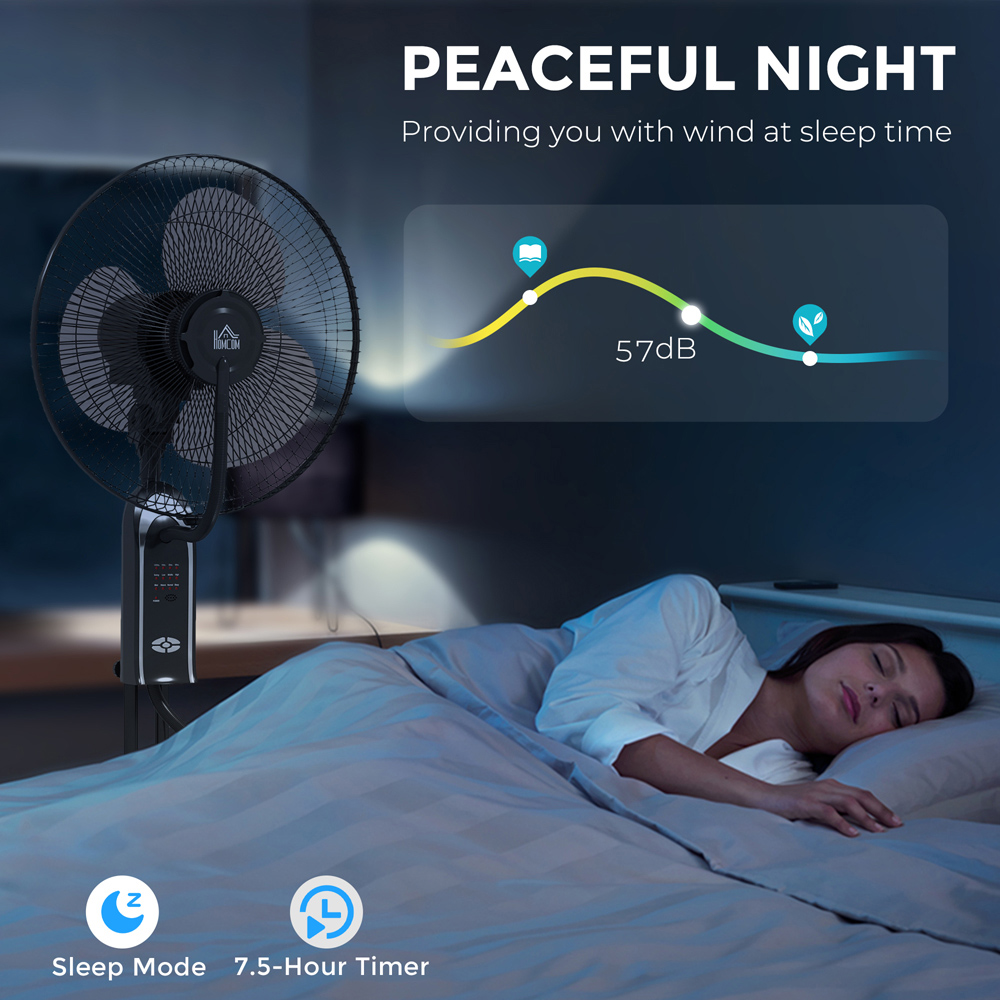 HOMCOM Oscillation Spray Misting Pedestal Fan 47 inch Image 7