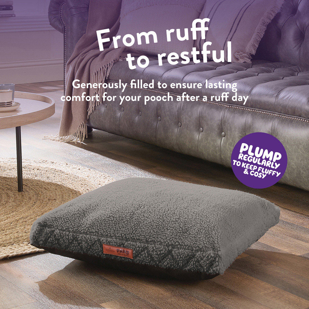 Slumberdown Small Light Grey Sherpa Pet Bed Image 3