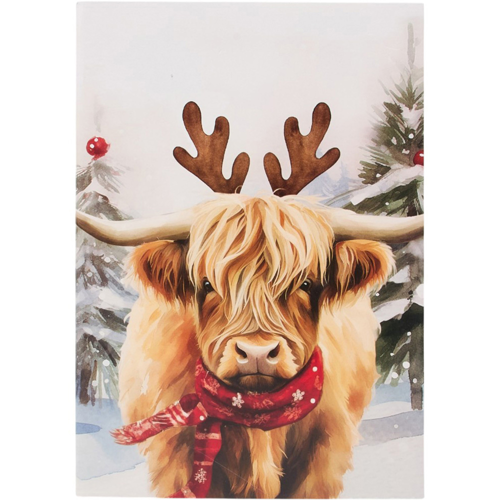 Pack of 3 Christmas Highland Cow Notebooks Image 4