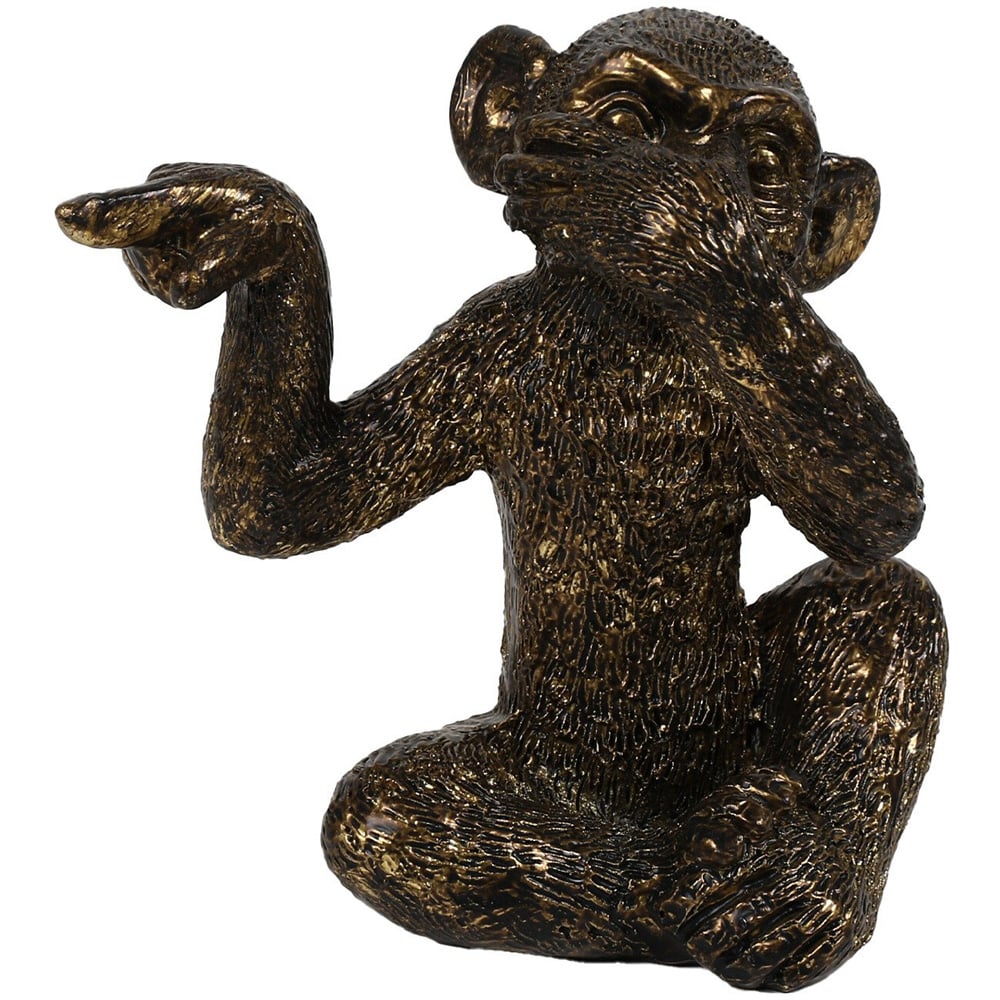 Set of 3 Monkey Ornaments - Brass Image 4