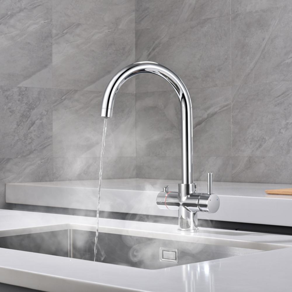 Reginox Attenzi CH Polished Chrome 3 in 1 Hot Water Tap Image 2