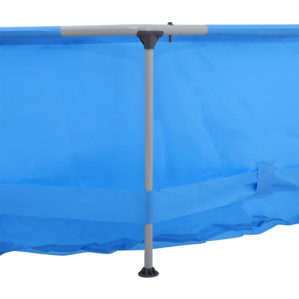 Living and Home Mini Round Metal Frame Above Ground Swimming Pool 300 x 300 x 76cm Image 5