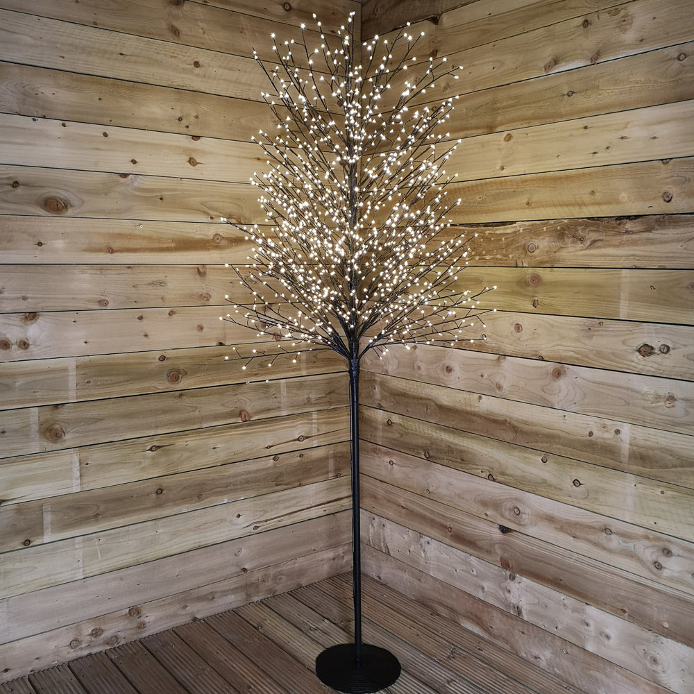 Samuel Alexander 1300 Warm White LED Black Micro Dot Blossom Tree 7ft Image 7