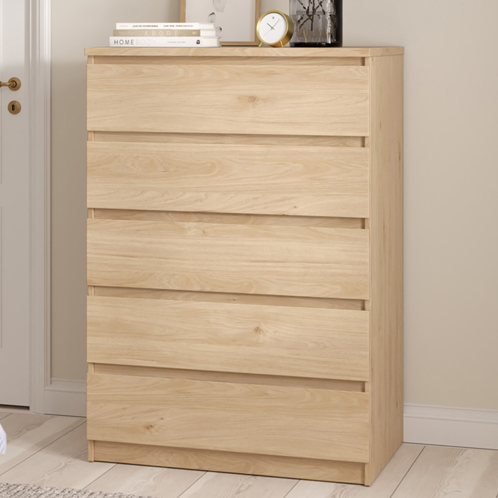 Florence 5 Drawer Jackson Hickory Oak Chest of Drawers Image 1