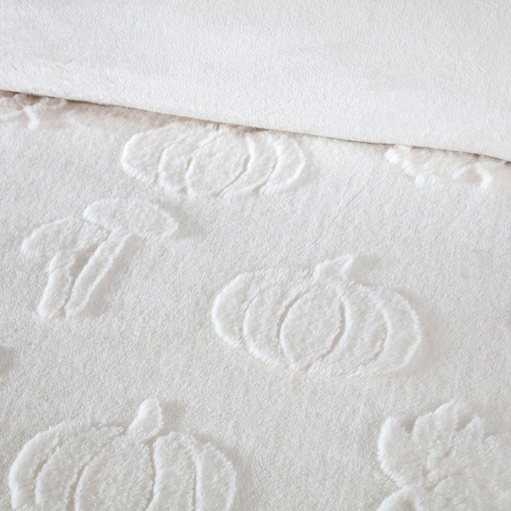 Pumpkin Woodland Faux Fur Duvet Set White Superking Image 5