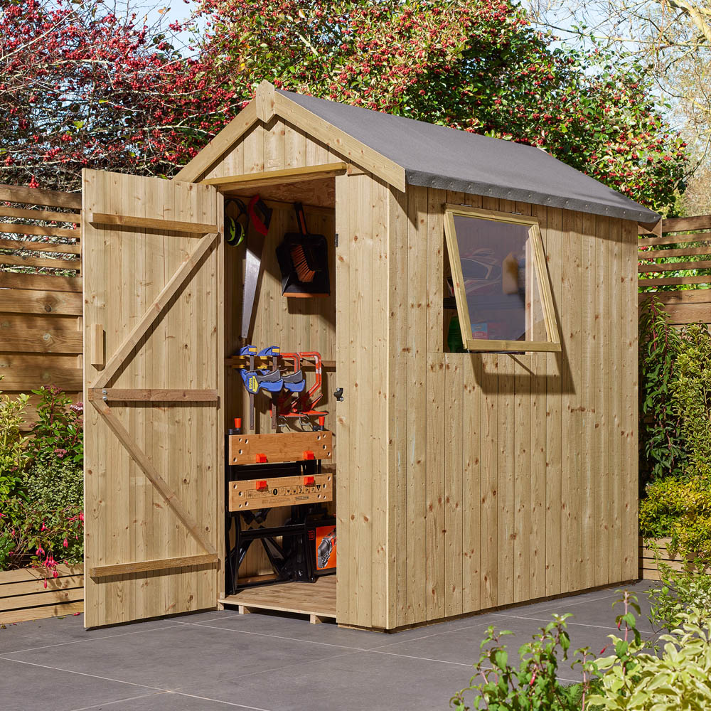 Rowlinson Premium Heritage 6 x 4ft Pressure Treated Shed Image 9