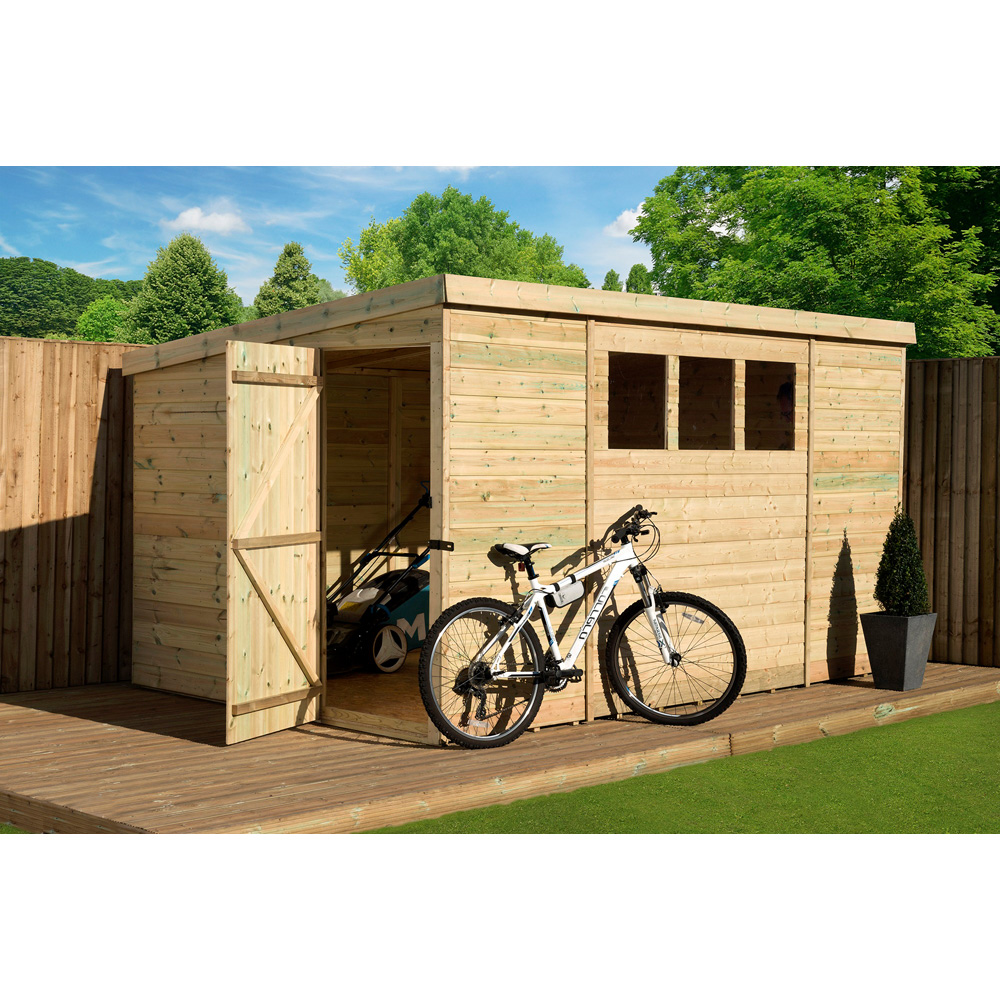 Empire Sheds 2500 9 x 8ft Tongue and Groove Pent Garden Shed Image 2