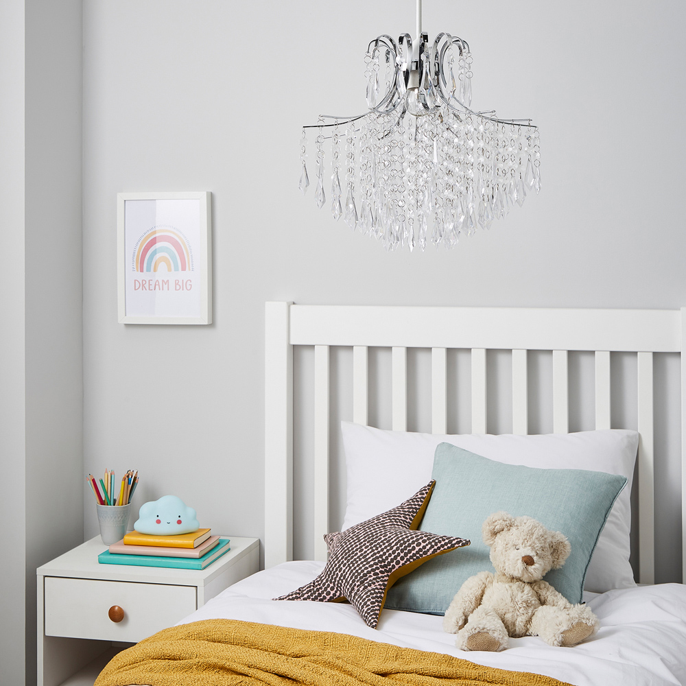 Glow Easyfit Clear Waterfall Droplet Ceiling Light Image 2