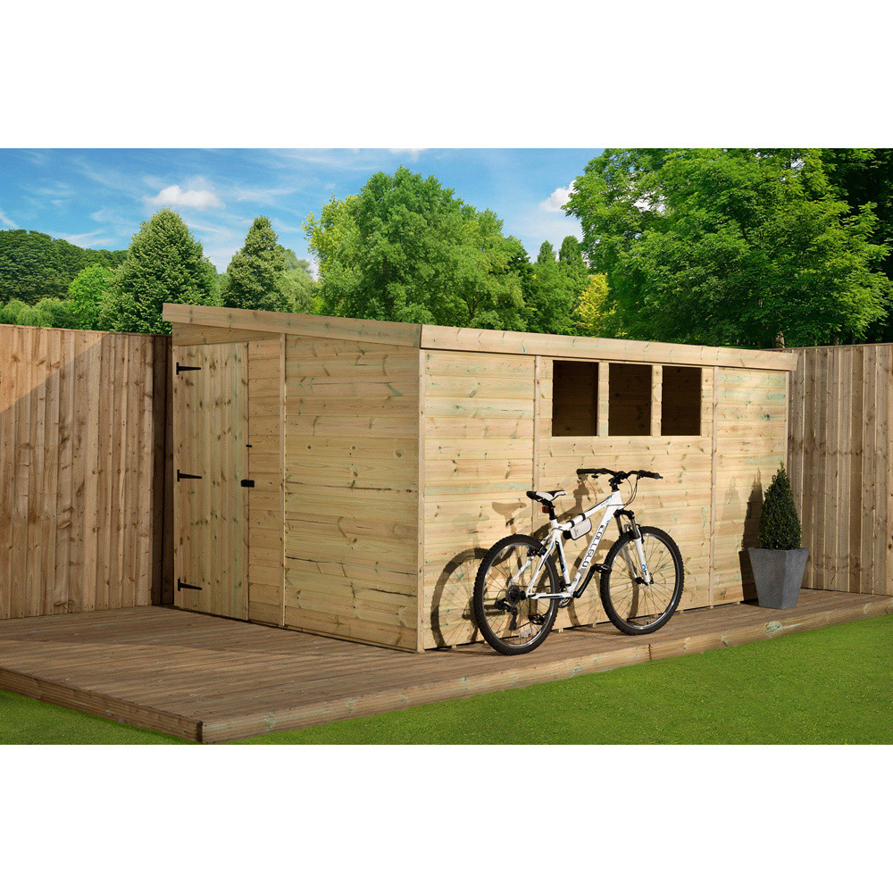 Empire Sheds 3000 14 x 4ft Tongue and Groove Wooden Pent Garden Shed Image 2