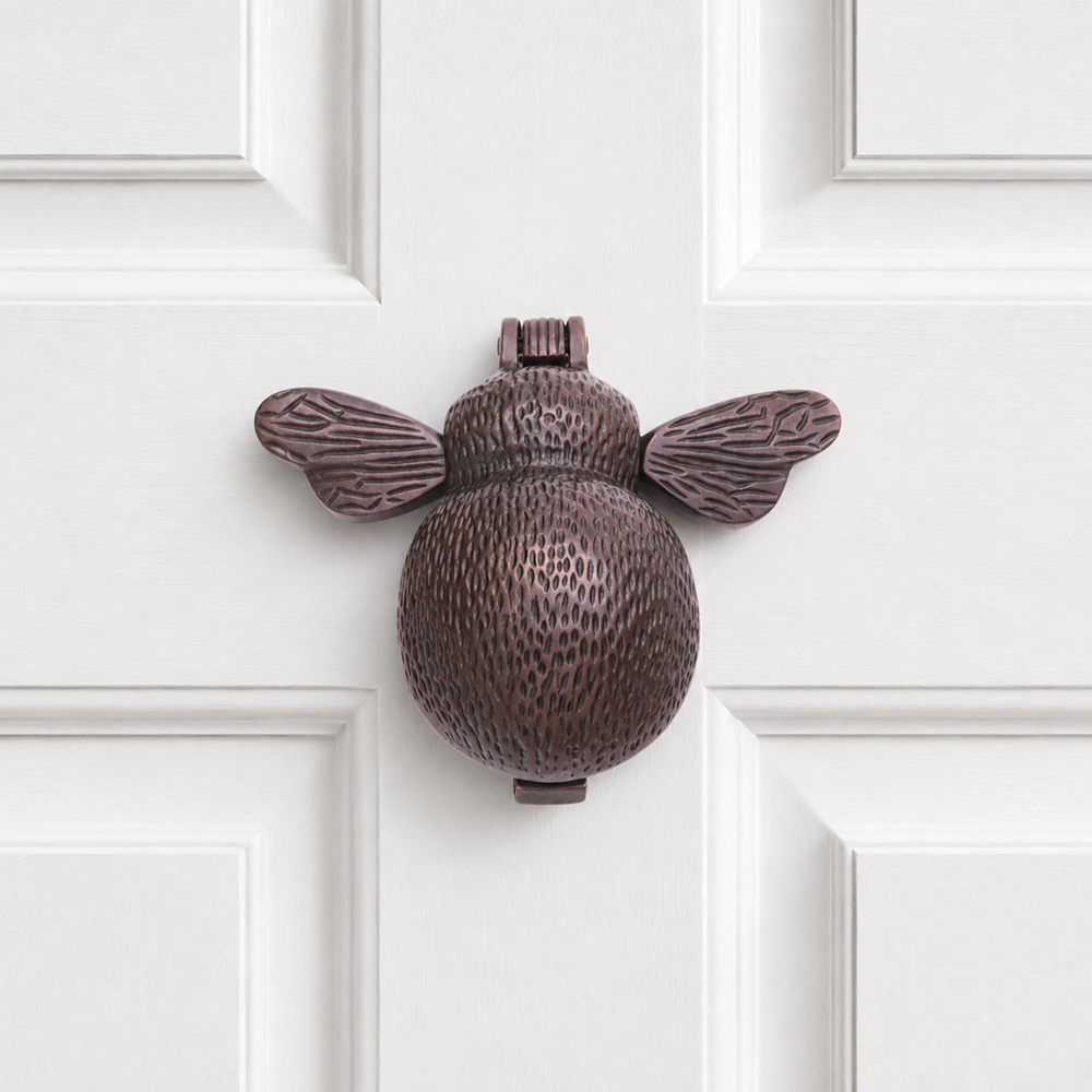 Spira Brass Aged Bronze Bumble Bee Door Knocker Image 2