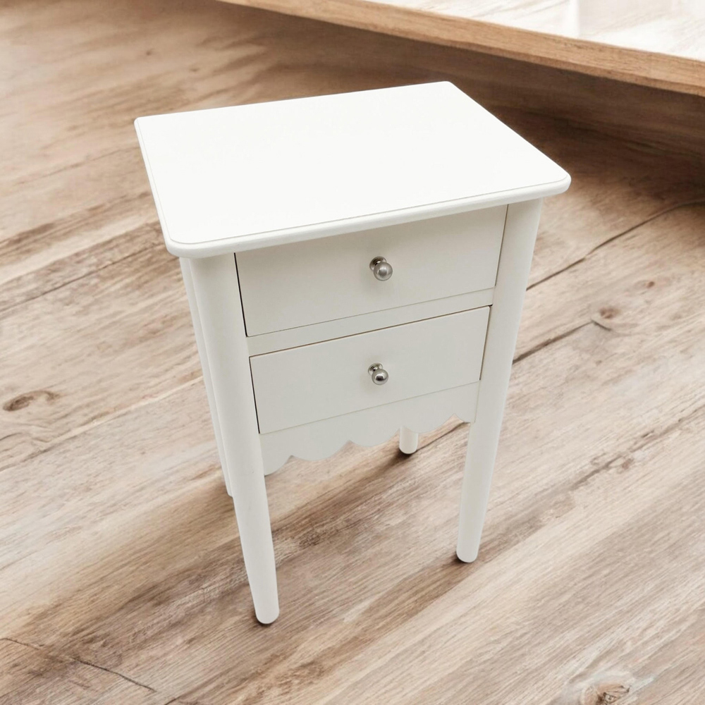Acacia Home 2 Drawer Bedside Table Image 2