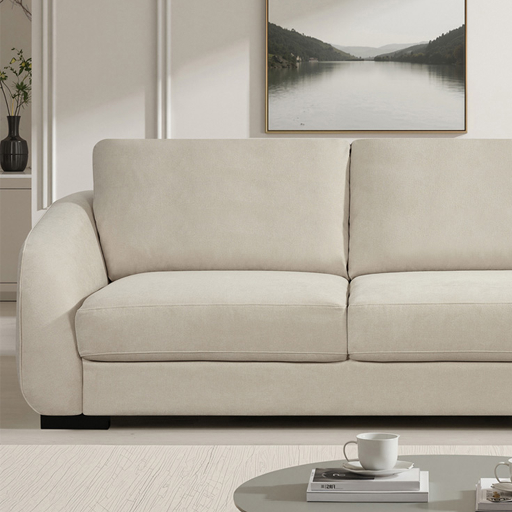 Artemis Home Fairview 3 Seater Brown Fabric Sofa Image 2