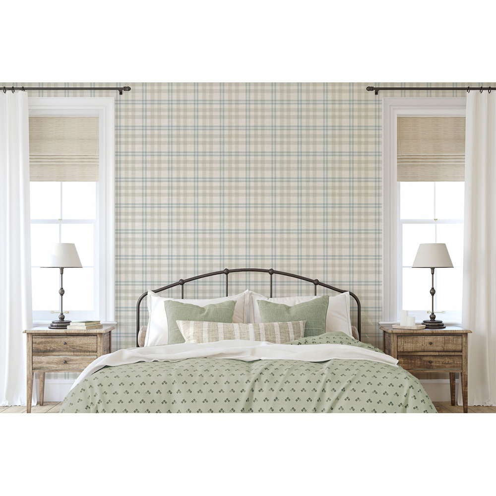 Arthouse Countryside Check Natural Wallpaper Image 6