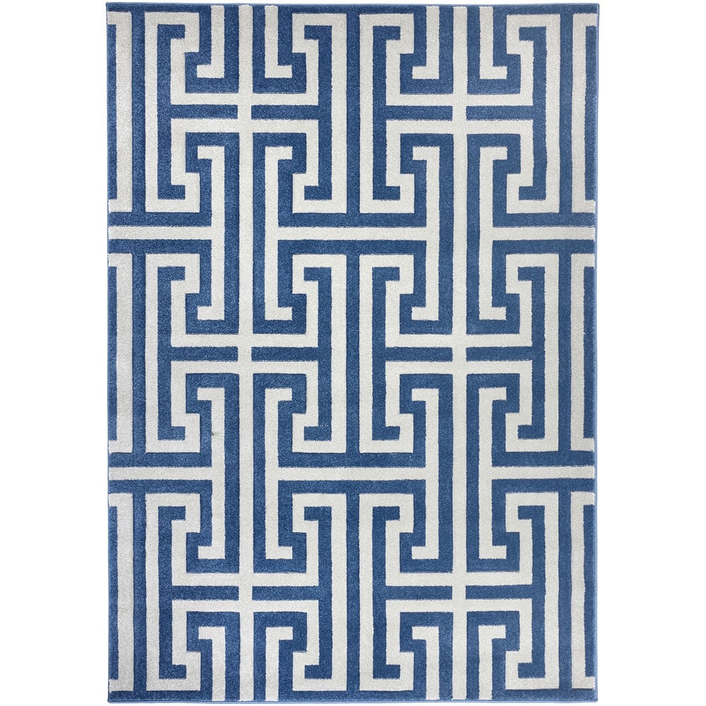 Origins Greek Key Blue Rug 200 x 290cm Image 1