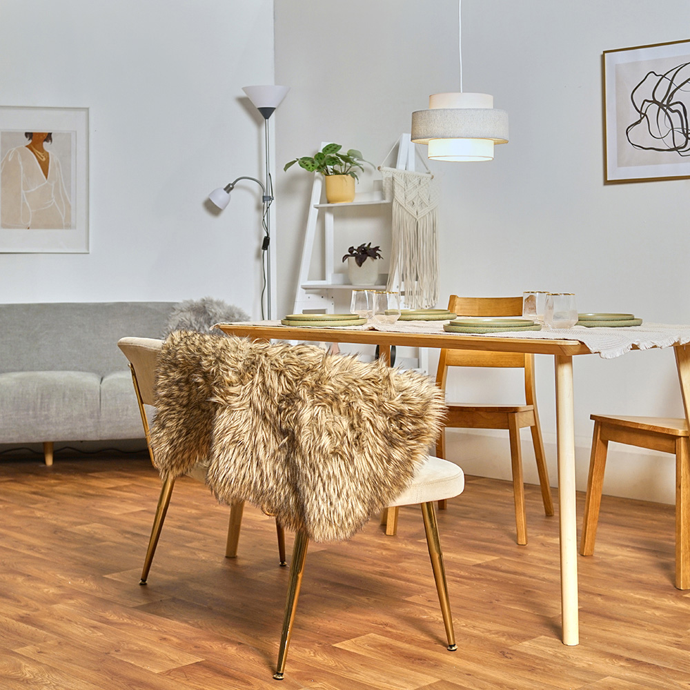 ValueLights Weaver Pink and Grey Herringbone Ceiling Lamp Shade Image 6