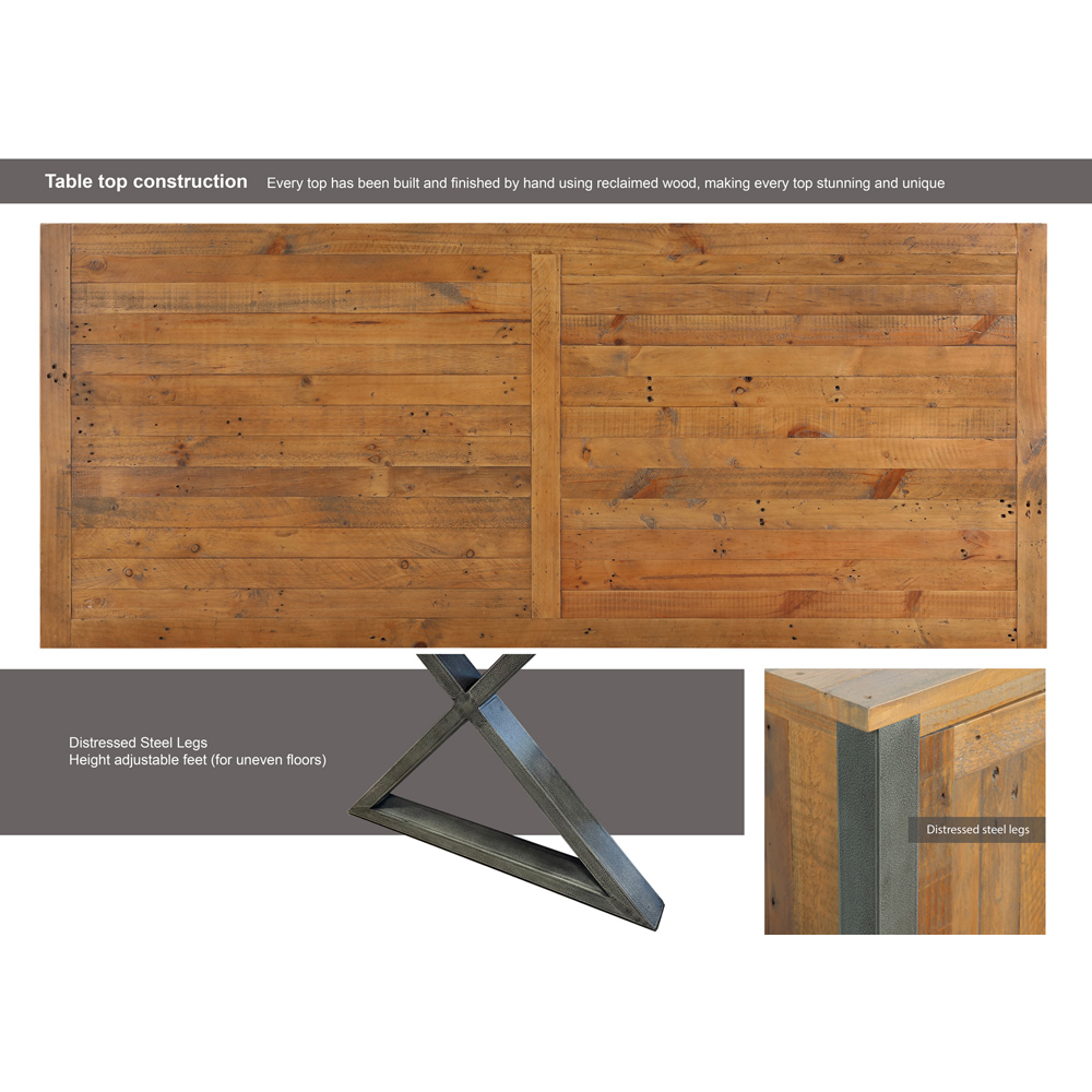 Baumhaus Urban Elegance 6 Seater Reclaimed Table Image 6