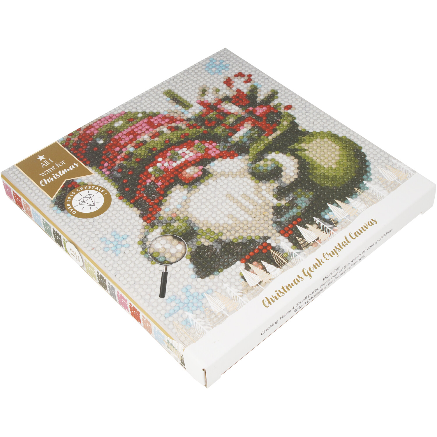 Crystal Art Christmas Gonk Kit Green Image 3