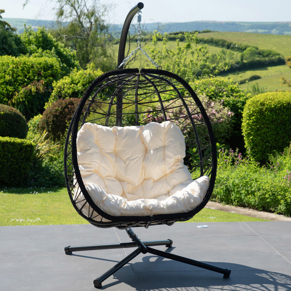 Artemis Home Hebden White Garden Hanging Egg Chair Image 1