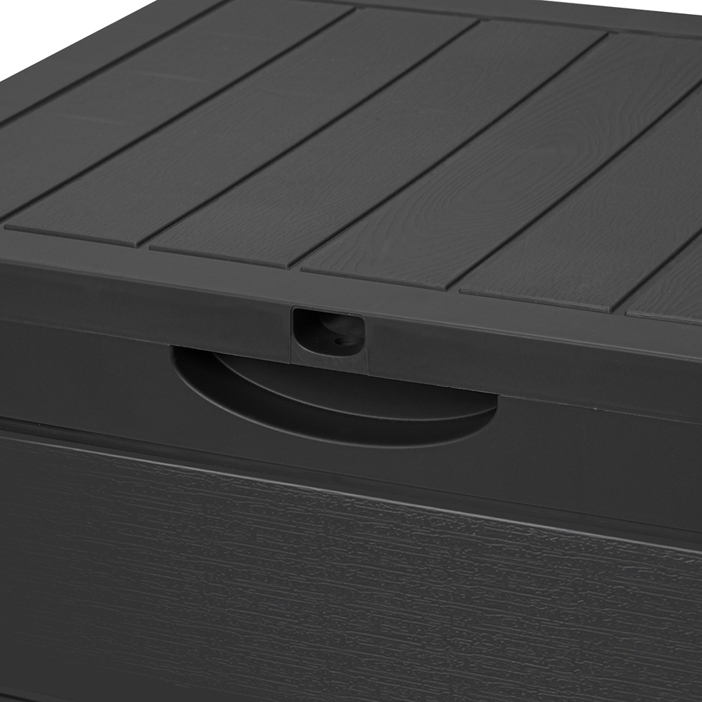 Living and Home Black Waterproof Wood-Grain Texture Storage Box 126L Image 6