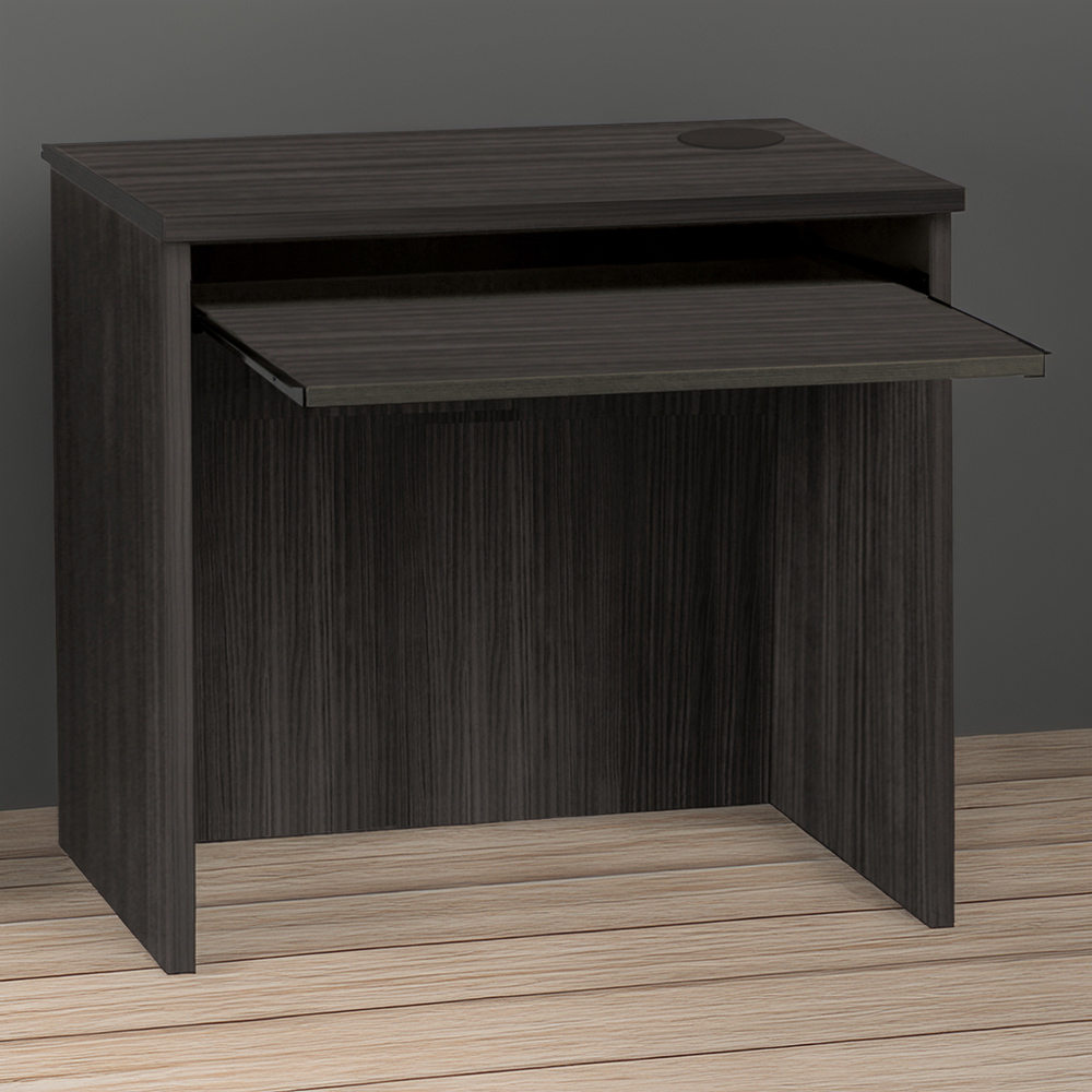 R White Cabinets Home Office Desk with Keyboard Tray Black Image 1