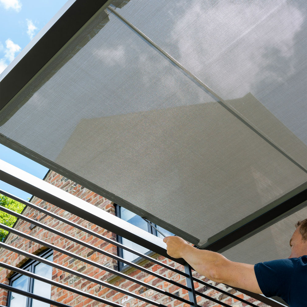 Norfolk Collection 2.8 x 2.8m Anthracite Sliding Roof Gazebo Image 4