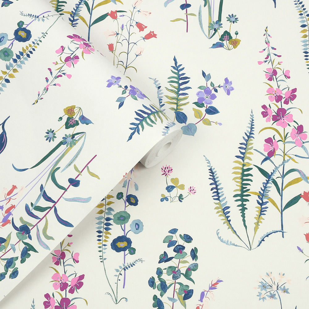 Laura Ashley Meadowvale Sprigs Violet Wallpaper Image 2