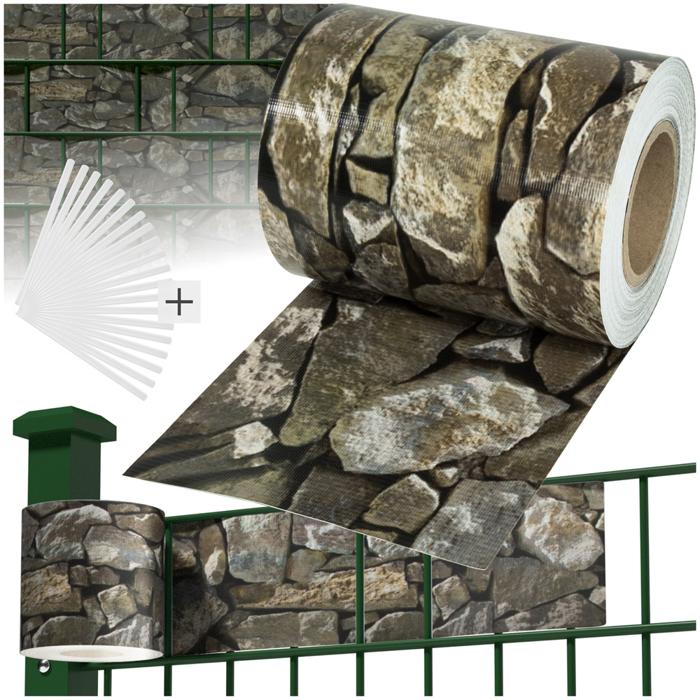 tectake Stone Optics Privacy Film Double-Sided Print 3500cm Image 2