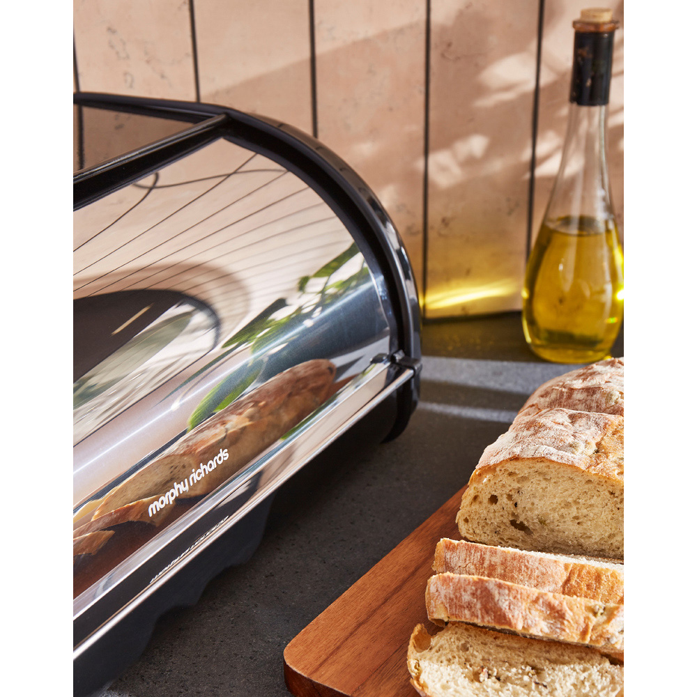 Morphy Richards Equip 12L Black Roll Front Bread Bin Image 6
