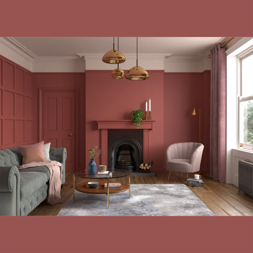 Dulux Heritage Walls and Ceilings Red Ochre Velvet Matt Emulsion Paint 1L Image 4
