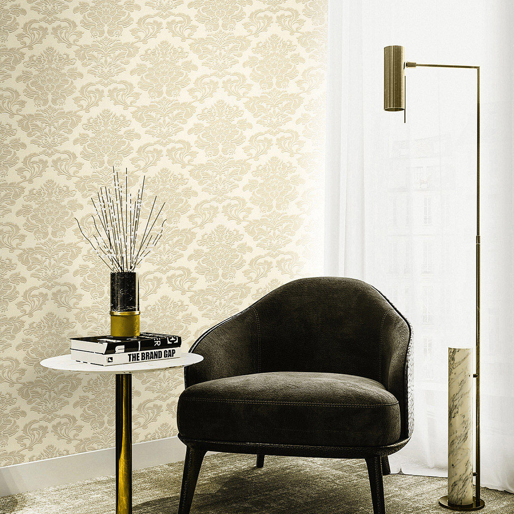 Muriva Adira Damask Gold Wallpaper Image 5