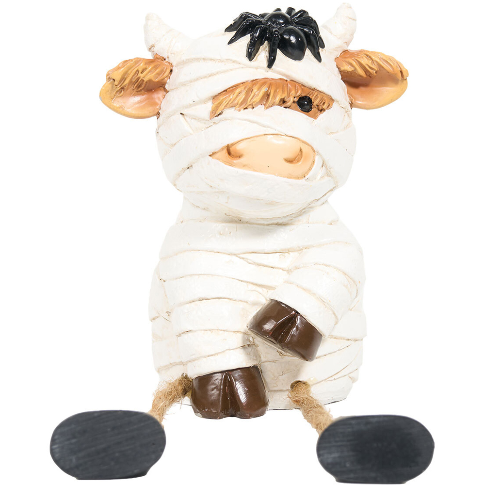 Halloween Sitting Highland Cow Decoration Image 3