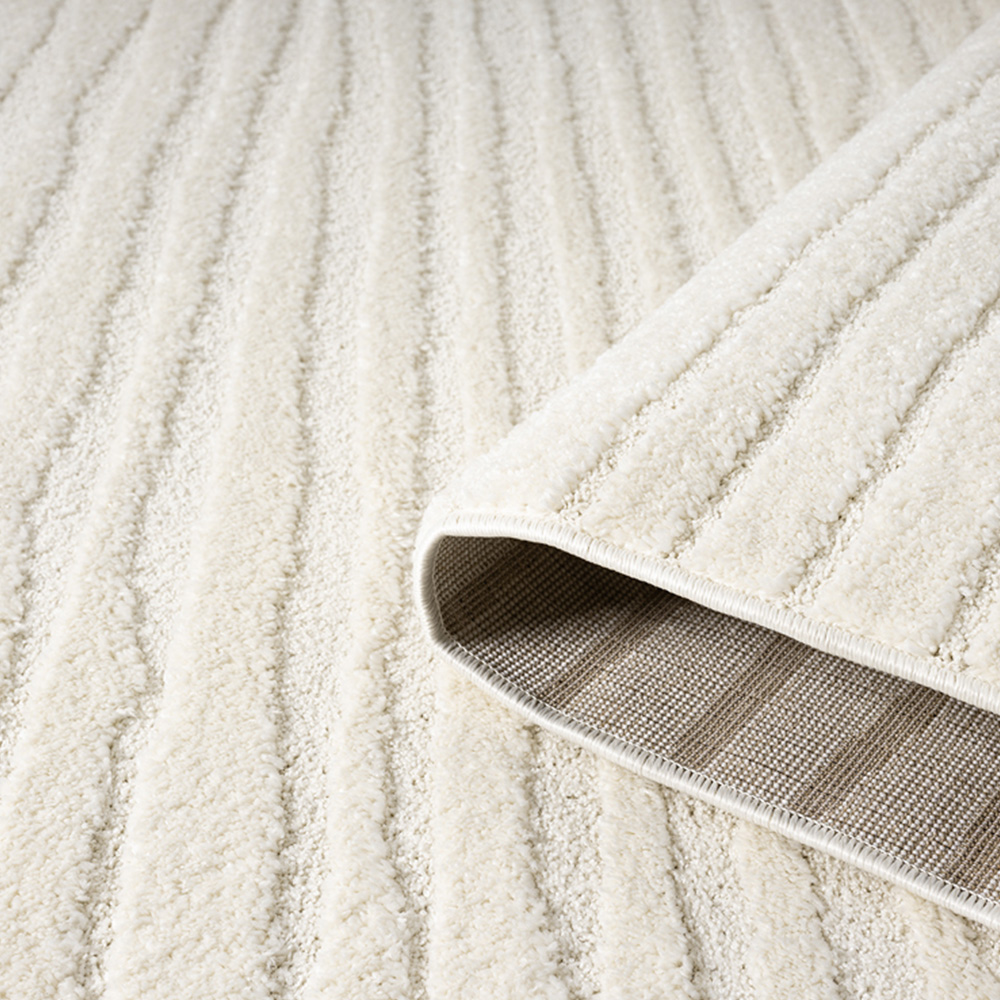 Desire Rugs Aya Cream Embossed Lines Rug 80 x 150cm Image 4