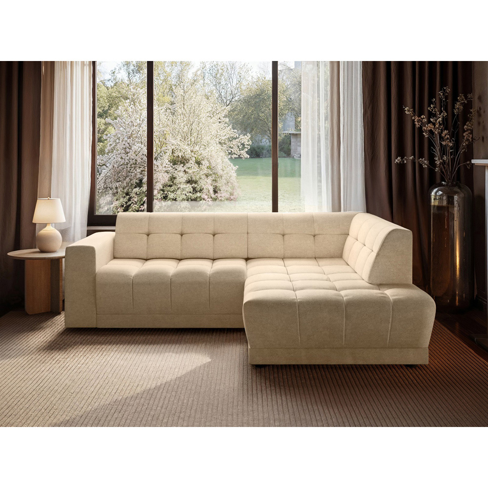 SOLACE+CO Asta Cream 3 Seater Right Corner Sofa Image 4