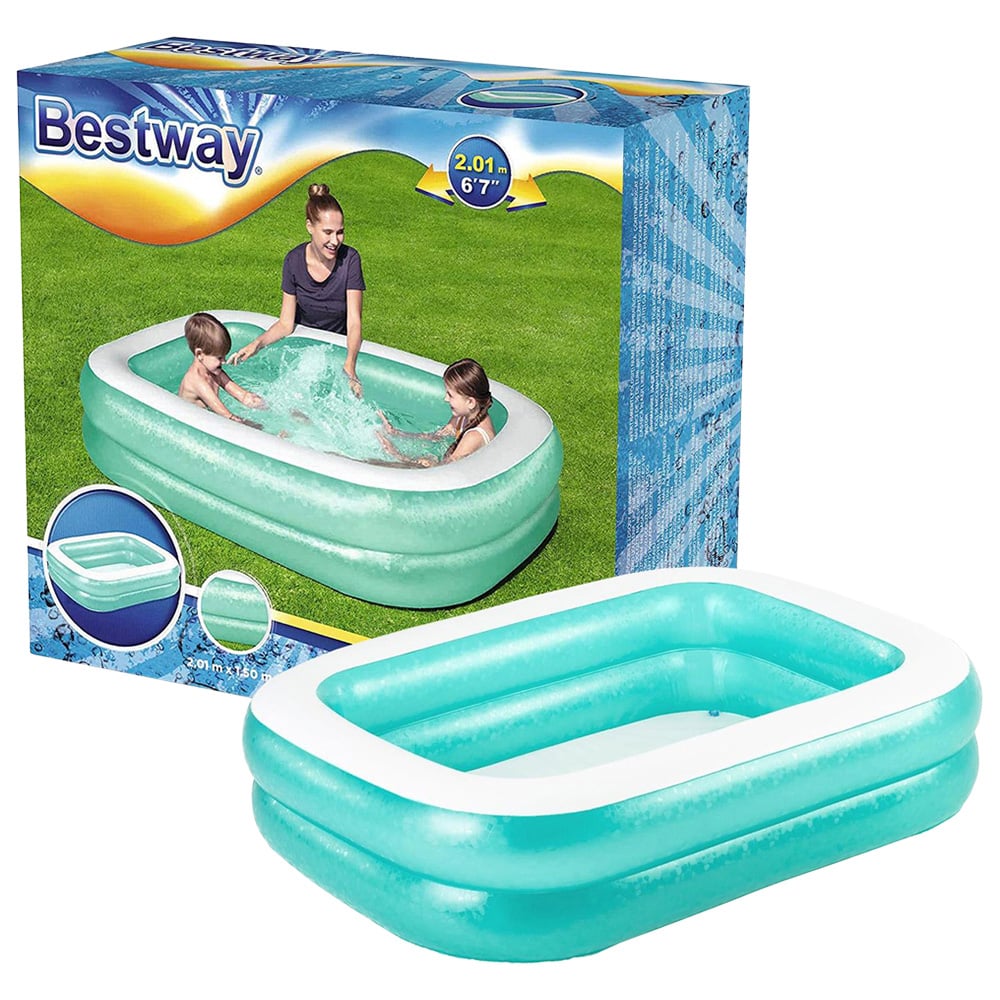Bestway Inflatable Rectangular Family Pool 201 x 150 x 51cm Image 4