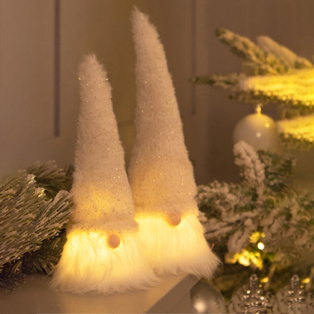 St Helens White Light Up Gonk Christmas Decoration 22cm Image 3