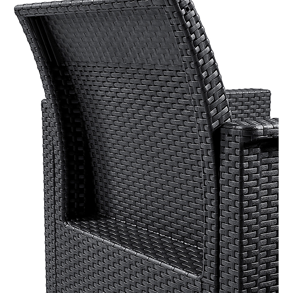 Keter Emma 2 Seater Graphite Balcony Sofa Set Image 5