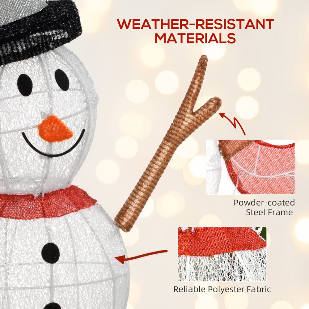 Everglow Outsunny LED Snowman Outdoor Christmas Decoration Image 6