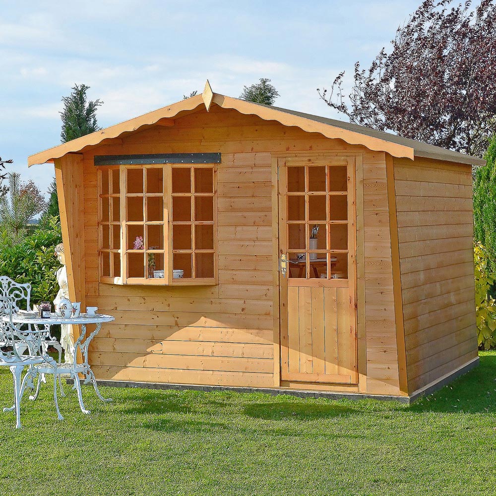 Shire Goodwood 10 x 6ft Shiplap Style C Security Cabin Apex Summerhouse Image 3