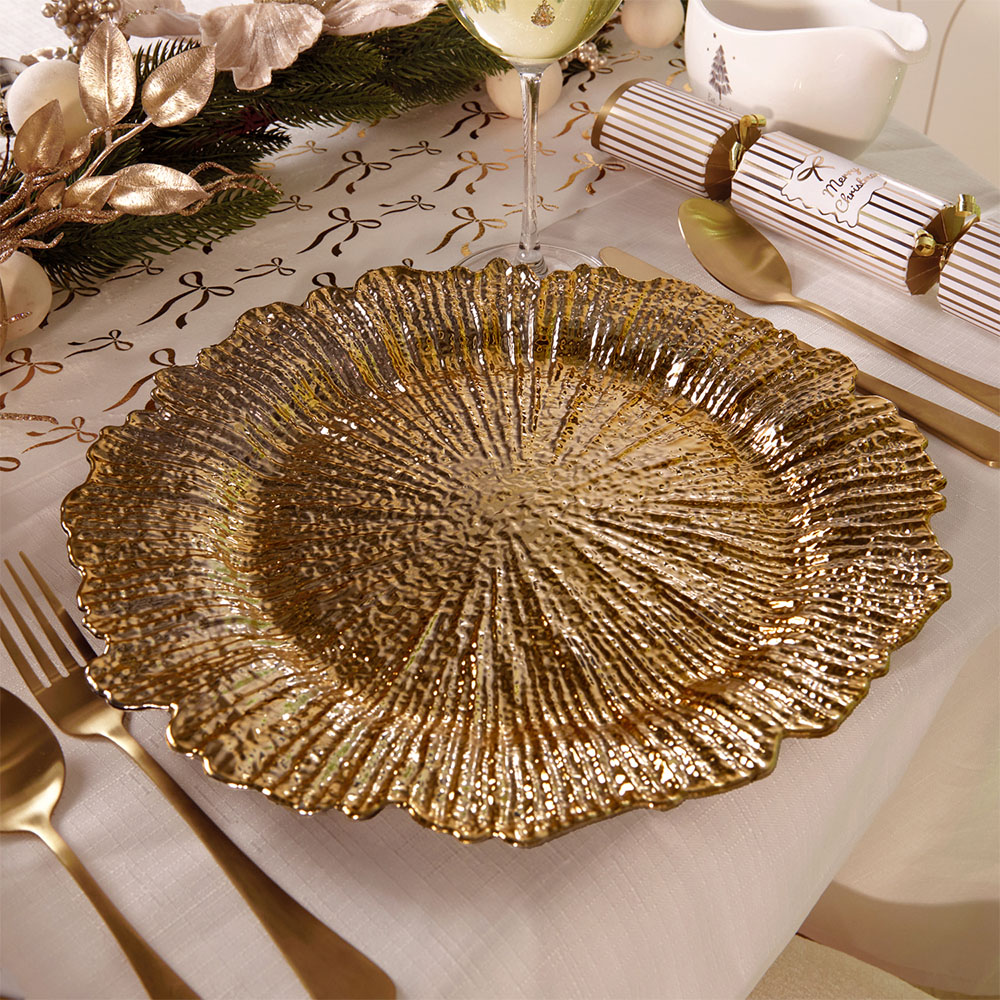 Electroplated Charger Plate Gold Image 2
