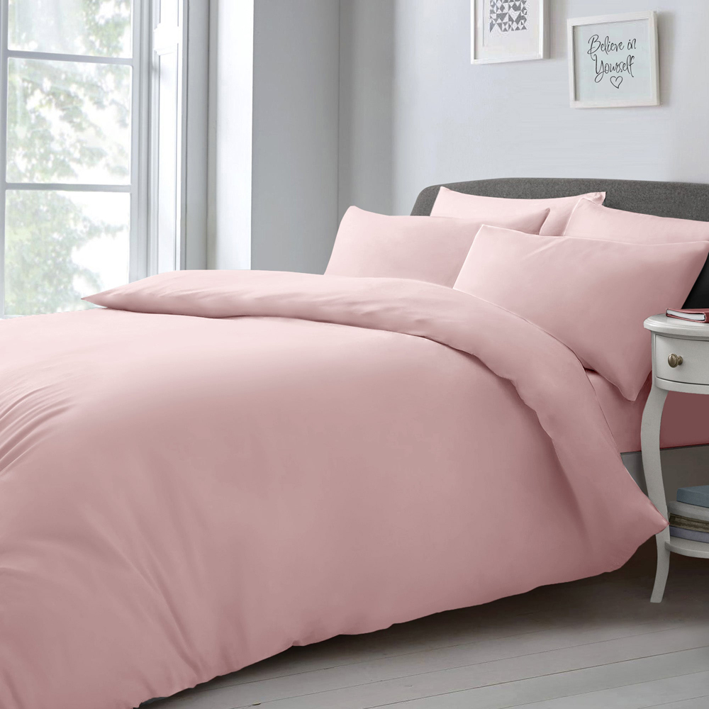 Velosso Microfibre King Size Pink Duvet Set Image