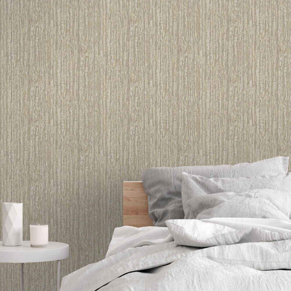 Design ID Embroidered Crushed Silk Gold Wallpaper Image 3