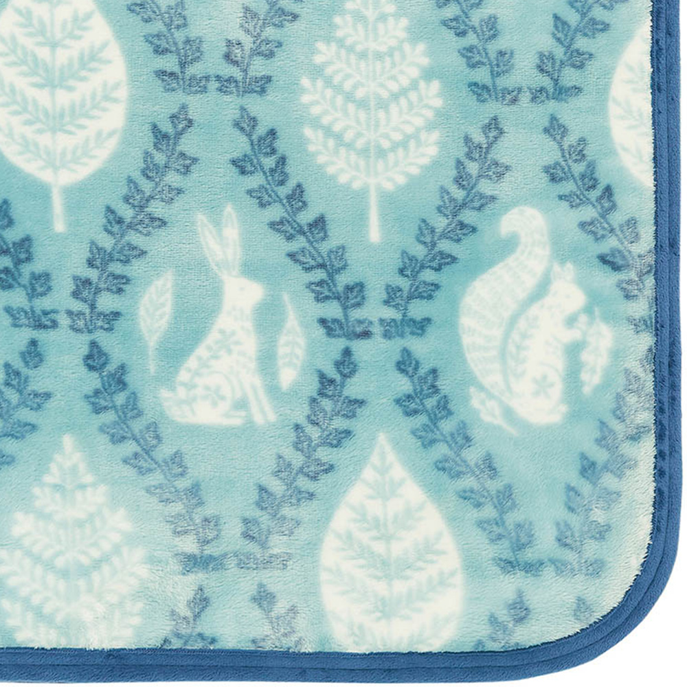 Helena Springfield Woodland Trellis Blue Fleece Throw 140 x 180cm Image 2