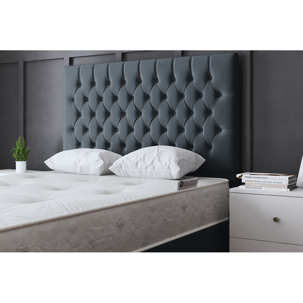 DS Living Seraphine Single Steel Upholstered Panel Divan Bed with 2 Drawer Image 3