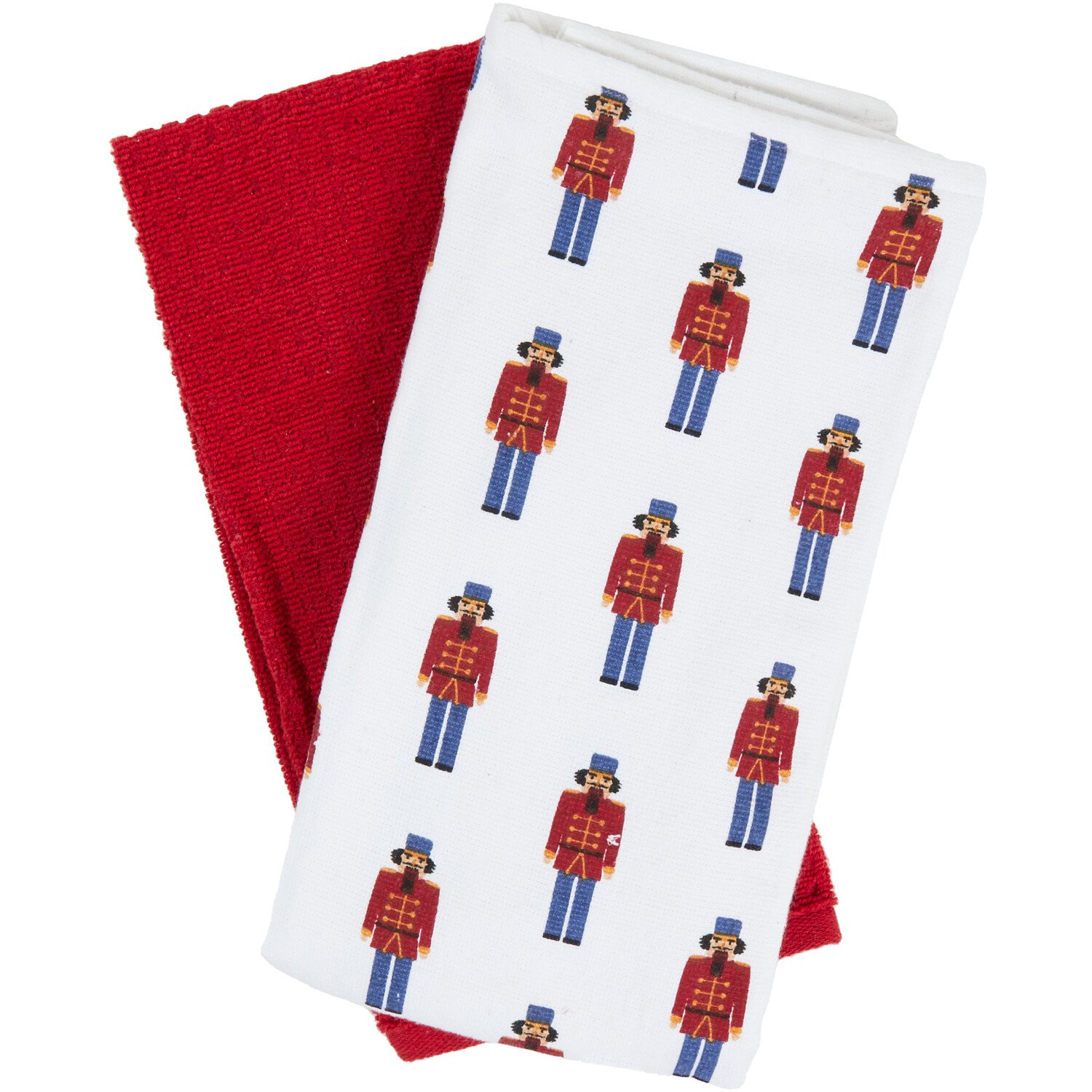 Pack of 2 Nutcracker Tea Towels - Red Image 2