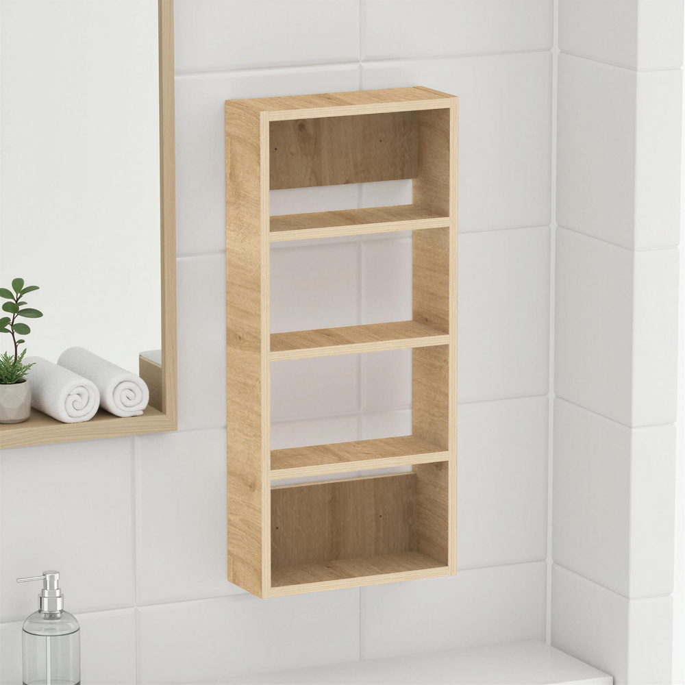 Decortie Rafina 4 Shelf Sapphire Oak Multipurpose Shelf Unit Image 3