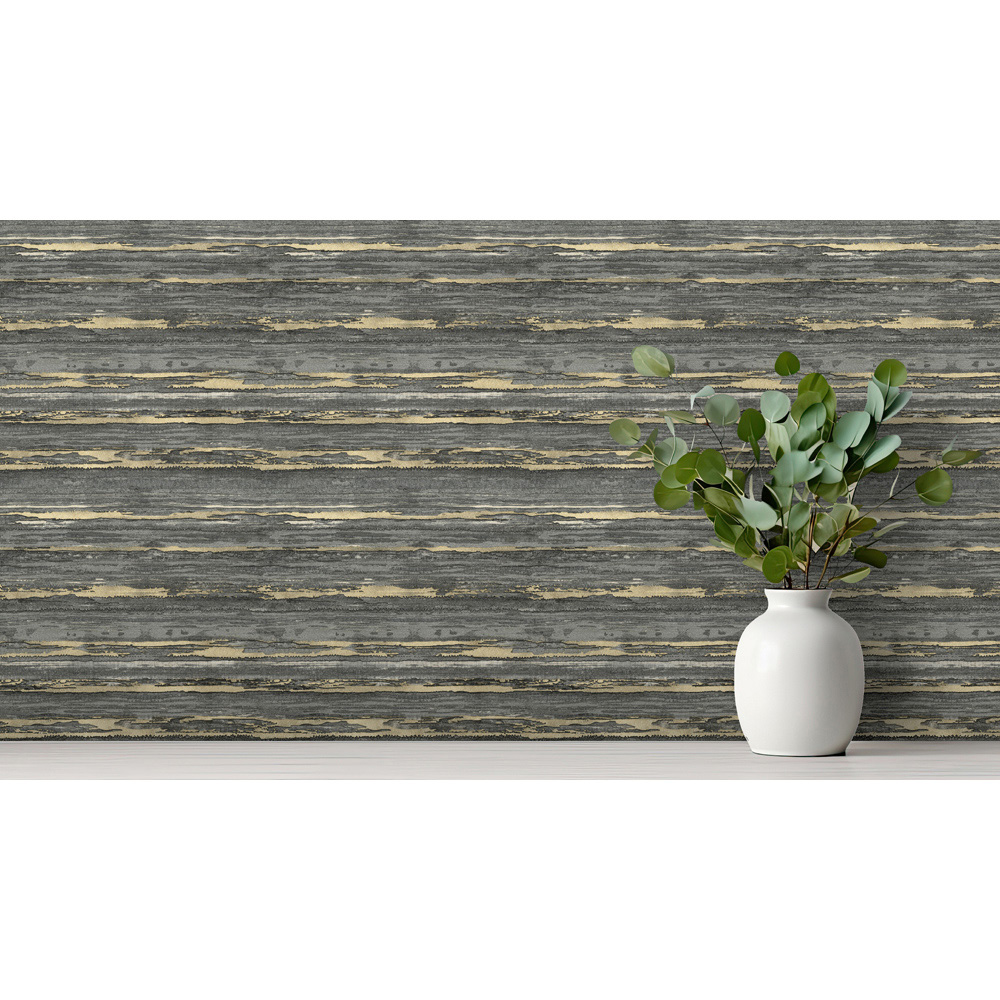 Arthouse Sahara Black and Champagne Wallpaper Image 4