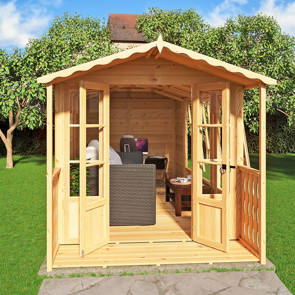 Shire Westminster 13 x 7ft Double Door Summerhouse with Veranda Image 4