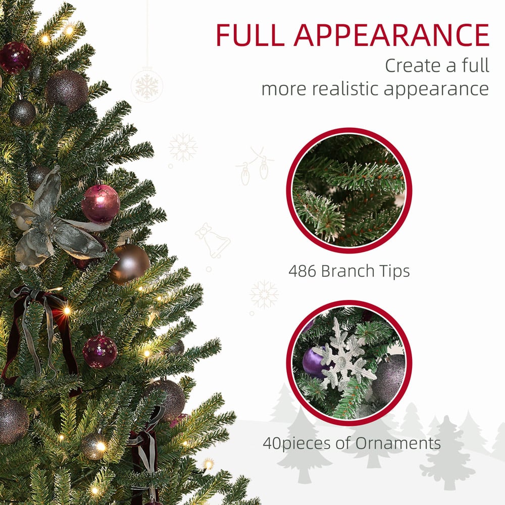 Everglow Pre-Lit Artificial Christmas Tree with Purple Ornaments 5ft Image 6