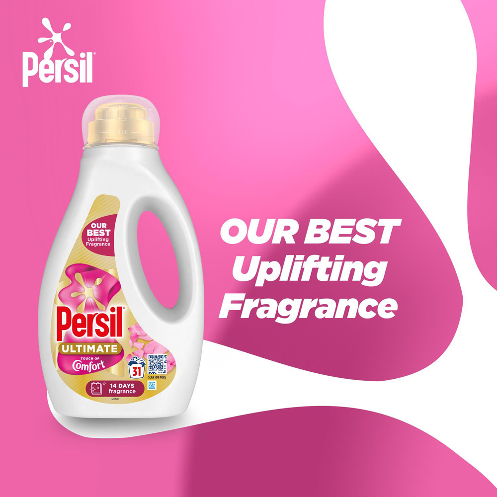 Persil Ultimate Touch of Comfort Liquid Detergent 31 Washes 837ml 2 Pack Image 6
